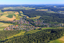 Dorfansicht von Südosten im Ortsteil Kappel in Niedereschach im Bundesland Baden-Württemberg, Deutschland