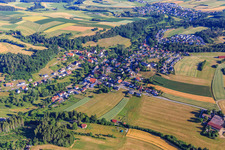 Dorfansicht von Südosten im Ortsteil Stetten in Zimmern ob Rottweil im Bundesland Baden-Württemberg, Deutschland