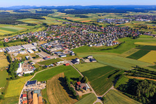 Ortsansicht aus Südosten im Ortsteil Seedorf in Dunningen im Bundesland Baden-Württemberg, Deutschland