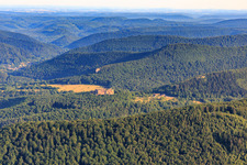 Schrägluftbild von Château Fort de Fleckenstein in Lembach im Bundesland Bas-Rhin, Frankreich