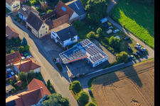Luftbild von Esso Tankstelle Kurt Pfalzgraf in Oberhausen im Bundesland Rheinland-Pfalz, Deutschland