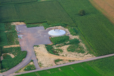 Fundament für neues Windrad zum Repowering des Windparks Minfeld im Bundesland Rheinland-Pfalz, Deutschland