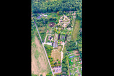 Luftaufnahme von Garten der Sinne in Merzig im Bundesland Saarland, Deutschland