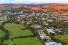Ortsansicht aus Westen am Abend im Ortsteil Jabach in Lebach im Bundesland Saarland, Deutschland