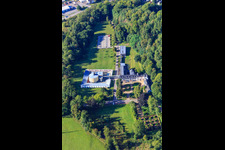 Luftbild von Schloss Dagstuhl mit Leibniz-Zentrum für Informatik,. Schloßgarten und Schlosskapelle in Wadern im Bundesland Saarland, Deutschland