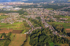 Saarwellingen aus Südwesten im Bundesland Saarland, Deutschland