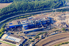 Luftbild von Saarstahl LD Stahlwerk in Völklingen im Bundesland Saarland, Deutschland