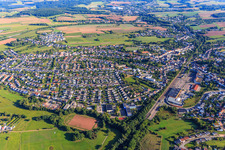 Luftaufnahme von Heusweiler von Südwesten im Bundesland Saarland, Deutschland