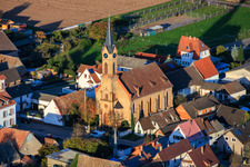 Evangelische Kirche Unterdorf Lustadt im Ortsteil Niederlustadt im Bundesland Rheinland-Pfalz, Deutschland