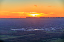 Industriegebiet Landau OST im Abendlicht in Landau in der Pfalz im Bundesland Rheinland-Pfalz, Deutschland