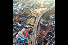 Europaplatz mit Sozialamt Ludwigshafen und Kreisverwaltung Rhein-Pfalz-Kreis im Ortsteil Hemshof in Ludwigshafen am Rhein im Bundesland Rheinland-Pfalz, Deutschland