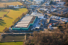 Neubau des Logistikpark der HANSAINVEST und DFI-Real-Estate Kandel für FRISCHEPLATTFORM SÜDWEST der Gemüsering Stuttgart GmbH in Wörth am Rhein im Bundesland Rheinland-Pfalz, Deutschland von oben