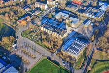 Luftbild von IGS Kandel mit neuem Hof im Bundesland Rheinland-Pfalz, Deutschland