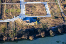 Neubaugebiet zwischen Michelsbach und Fischmal in Leimersheim im Bundesland Rheinland-Pfalz, Deutschland aus der Luft
