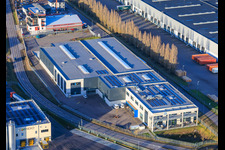 Südpfalzwerkstatt in Offenbach an der Queich im Bundesland Rheinland-Pfalz, Deutschland aus der Luft