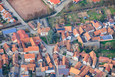 Protestantische Kirche im Ortsteil Kapellen in Kapellen-Drusweiler im Bundesland Rheinland-Pfalz, Deutschland