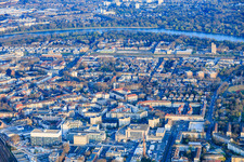 Süd von Nordwesten in Ludwigshafen am Rhein im Bundesland Rheinland-Pfalz, Deutschland