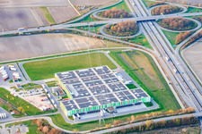 Neue Hallen des Pfalzmarkt für Obst und Gemüse eG in Mutterstadt im Bundesland Rheinland-Pfalz, Deutschland