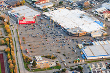 Gewerbegebiet Süd mit Edeka Stiegler und BÖ Schuhe & Fashion in Mutterstadt im Bundesland Rheinland-Pfalz, Deutschland