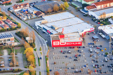 Gewerbegebiet Süd mit Edeka Stiegler und BÖ Schuhe & Fashion in Mutterstadt im Bundesland Rheinland-Pfalz, Deutschland