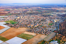Limburgerhof von Westen im Bundesland Rheinland-Pfalz, Deutschland