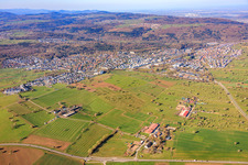 Stadtansicht aus Nordosten im Ortsteil Reichenbach in Waldbronn im Bundesland Baden-Württemberg, Deutschland