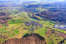 Dietenhausen von Südwesten in Keltern im Bundesland Baden-Württemberg, Deutschland
