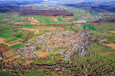 Ellmendingen von Südosten in Keltern im Bundesland Baden-Württemberg, Deutschland