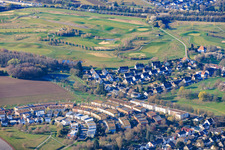Golfplatz Golfpark Karlsruhe - GOLF absolute am Gut Batzenhof im Ortsteil Hohenwettersbach im Bundesland Baden-Württemberg, Deutschland