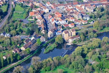 Alte Mühle Welferding Wasserkraftwerk auf einer Insel in der der Saar in Saargemünd im Bundesland Moselle, Frankreich