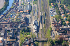 Bahnhof von Nordwesten in Saargemünd im Bundesland Moselle, Frankreich