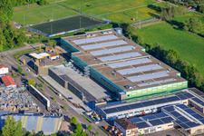 Fast fertiggestellter Neubau des Logistikpark der HANSAINVEST und DFI-Real-Estate Kandel für FRISCHEPLATTFORM SÜDWEST der Gemüsering Stuttgart GmbH im Ortsteil Minderslachen im Bundesland Rheinland-Pfalz, Deutschland