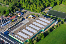 Fast fertiggestellter Neubau des Logistikpark der HANSAINVEST und DFI-Real-Estate Kandel für FRISCHEPLATTFORM SÜDWEST der Gemüsering Stuttgart GmbH im Ortsteil Minderslachen im Bundesland Rheinland-Pfalz, Deutschland