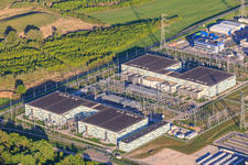 Gleichstrom Umspannwerk der TransnetBW GmbH in Philippsburg im Bundesland Baden-Württemberg, Deutschland