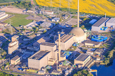 Stillgelegtes KKW der EnBW Kernkraft GmbH (EnKK), Philippsburg im Bundesland Baden-Württemberg, Deutschland