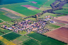 Dorfansicht aus Süden in Milda im Bundesland Thüringen, Deutschland