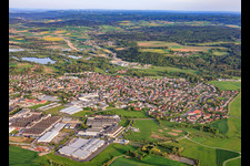 Stadtübersicht aus Nordwesten in Michelau in Oberfranken im Bundesland Bayern, Deutschland