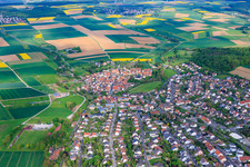Euerbach von Südosten im Bundesland Bayern, Deutschland
