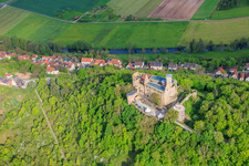 Burg Trimburg von Südosten im Ortsteil Trimberg in Elfershausen im Bundesland Bayern, Deutschland