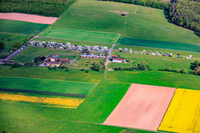Wohnmobilplatz Am Erlich mit Ausblick am Forellenhof im Ortsteil Diebach in Hammelburg im Bundesland Bayern, Deutschland