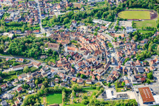 Altstadt aus Norden in Arnstein im Bundesland Bayern, Deutschland