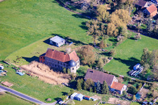 "Schloss" am Ende der Schloßstr im Ortsteil Hellingen in Heldburg im Bundesland Thüringen, Deutschland