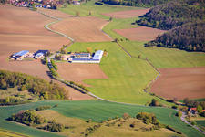 UL-Flugplatz Westhausen von Südosten im Bundesland Thüringen, Deutschland