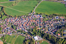 Veilsdorf von Südosten im Bundesland Thüringen, Deutschland