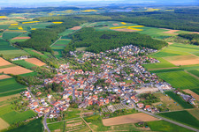 Kützberg von Südosten in Poppenhausen im Bundesland Bayern, Deutschland