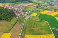 Machtilshausen von Nordosten in Elfershausen im Bundesland Bayern, Deutschland