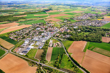 Werneck von Südwesten im Bundesland Bayern, Deutschland
