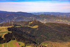Windpark Falkenhöhe im Ortsteil Unter-Reichenbach in Hornberg im Bundesland Baden-Württemberg, Deutschland