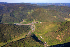 Stadtansicht aus Nordosten in Hornberg im Bundesland Baden-Württemberg, Deutschland