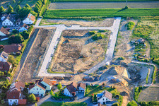 Erschliessung des Neubaugebiet In den Kieseläckern in Herxheimweyher im Bundesland Rheinland-Pfalz, Deutschland